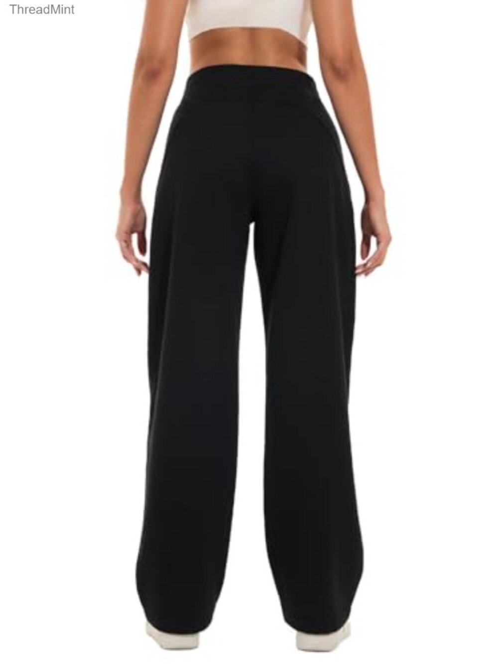 Tall Wide Leg Joggers with Pockets for Women 34 Inseam Fleece Lined - Picture 3 of 6